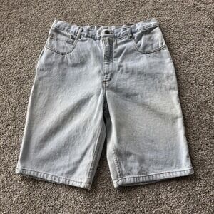 Vintage Brighton Blues Shorts Womens 11/12 Light Wash Blue Denim Bermuda Zip Fly